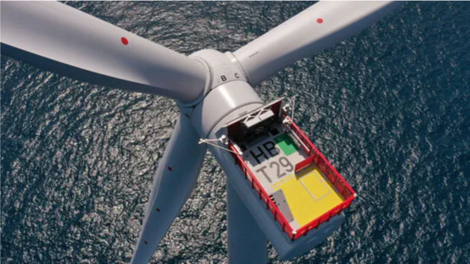 Ørsted’s 1000th turbine installed in UK waters on Hornsea 2, June 2021.